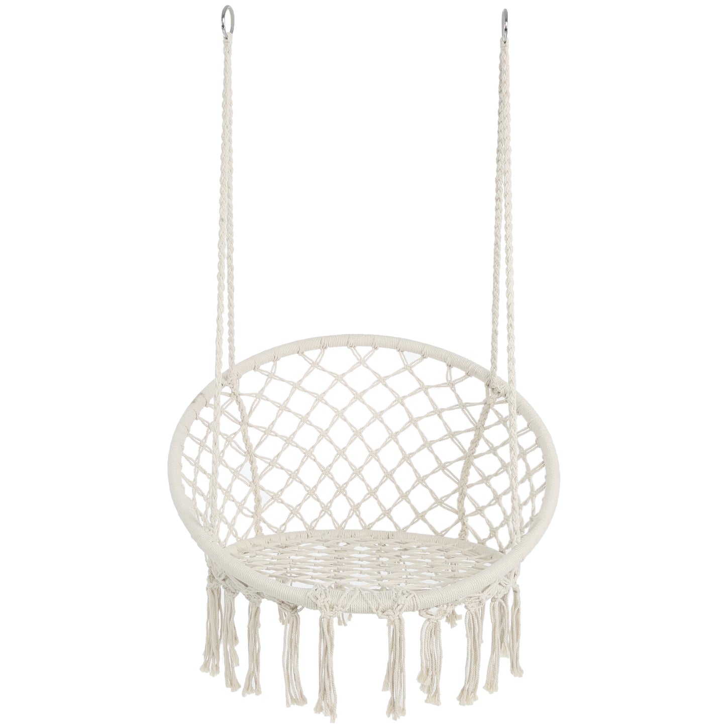 Coolbibila Max 330 Lbs Hanging Cotton Rope Hammock Swing Chai