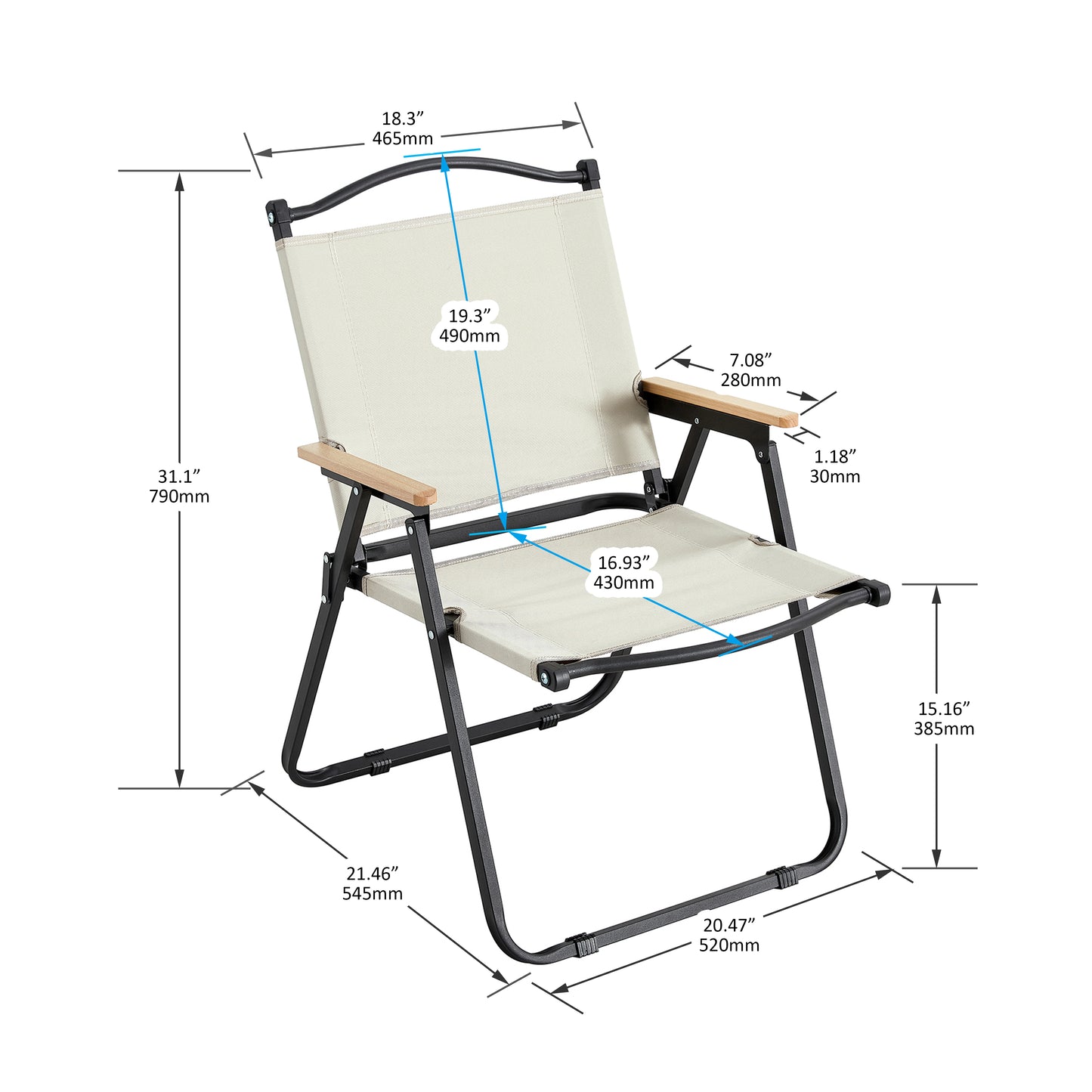 Coolbibia 2-piece Folding Outdoor Chair
