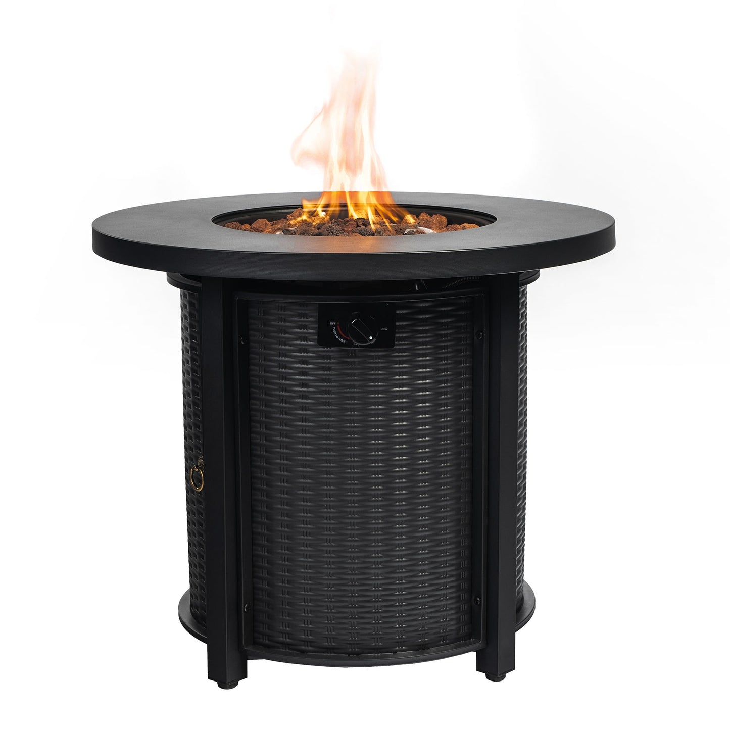 Coolbibila 30inch Propane Round Fire Table 40000BTU Propane Fire Pit Table