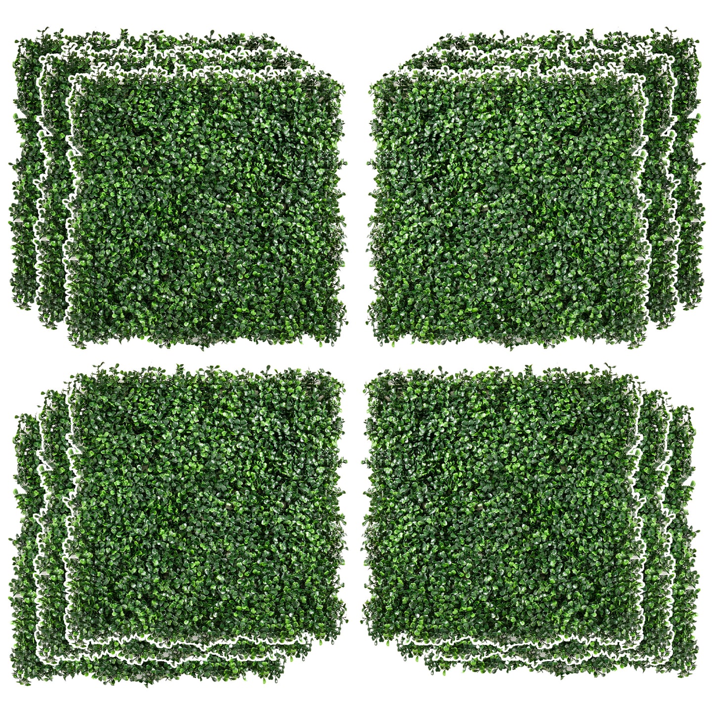 Coolbibila Artificial Boxwood Panels Topiary Wall Greenery Backdrop, Privacy Hedge Screen