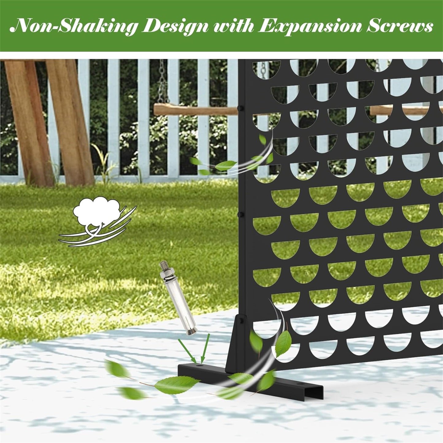 Coolbibila Metal Privacy Screens and Panels with Free Standing