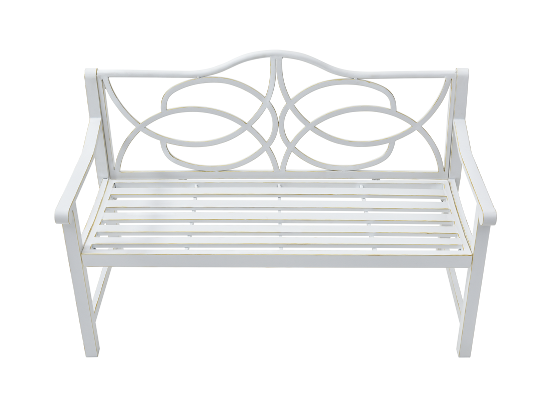 Coolbibila Outdoor Garden Patio Bench,Iron Metal Steel Frame Park Bench