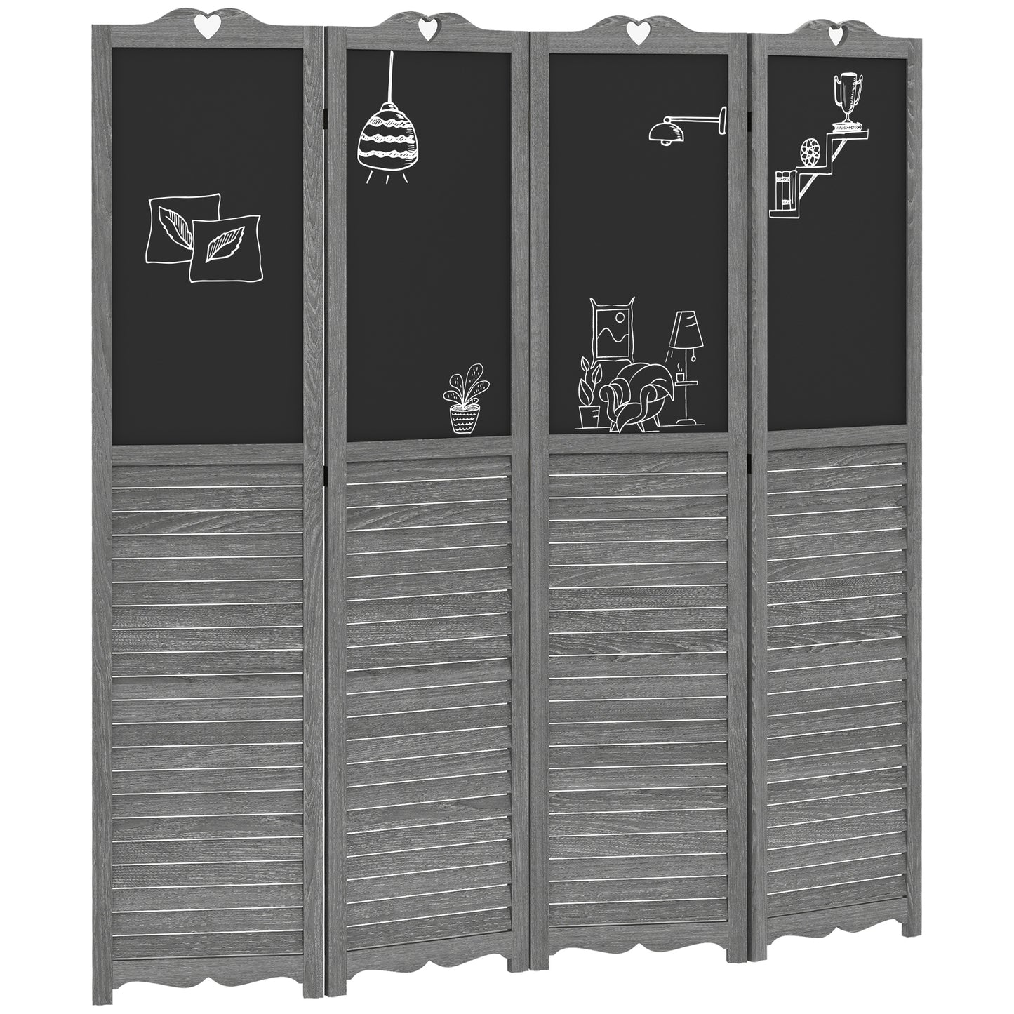Coolbibila 5.5 Ft Tall Freestanding Privacy Screen Panels