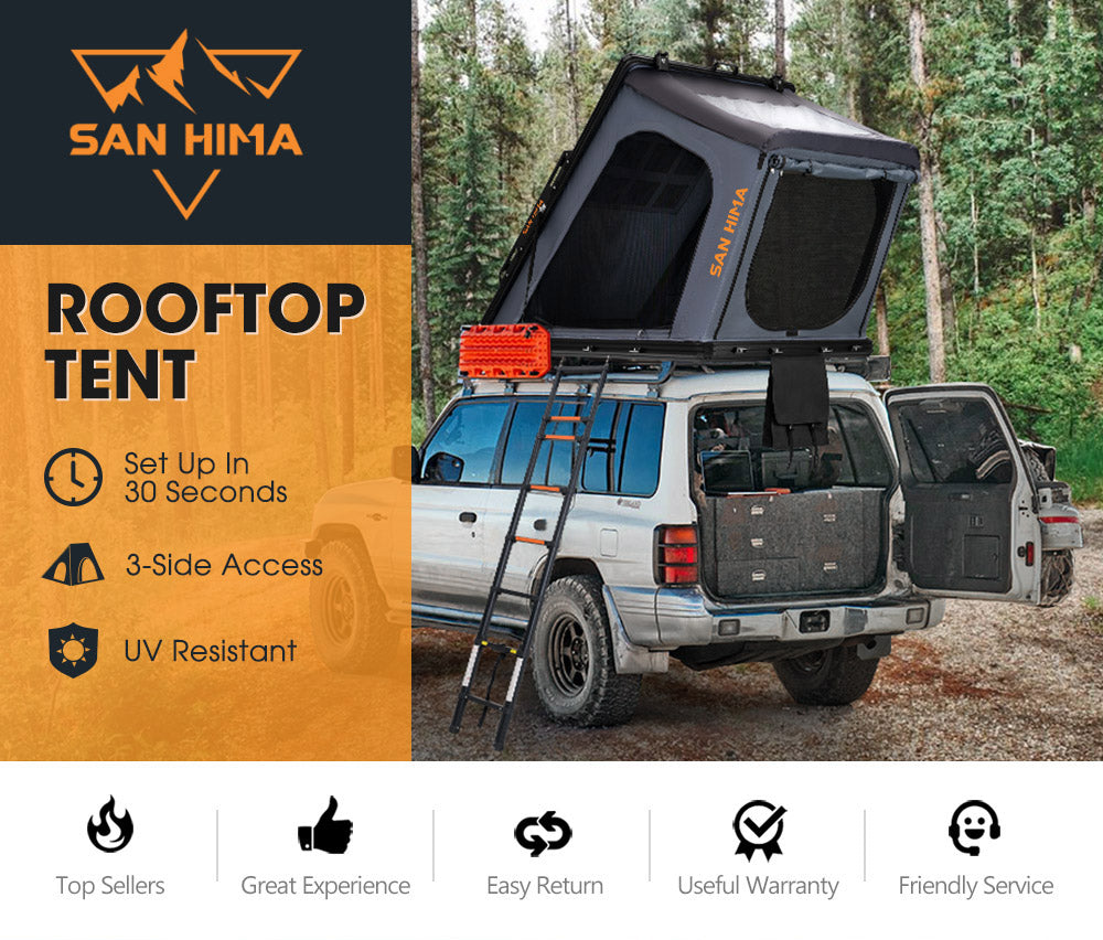 Coolbibila 2 Roof Top Tent Hardshell With Ladder Camping 4WD