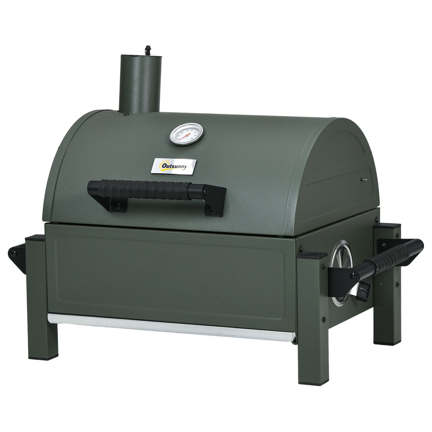 Coolbibila Outsunny Outdoor Barbecue with Ash Catcher and Built-in Thermometer
