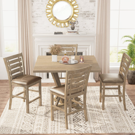 Coolbibila 5pcs set Counter Table Set Square Counter Table