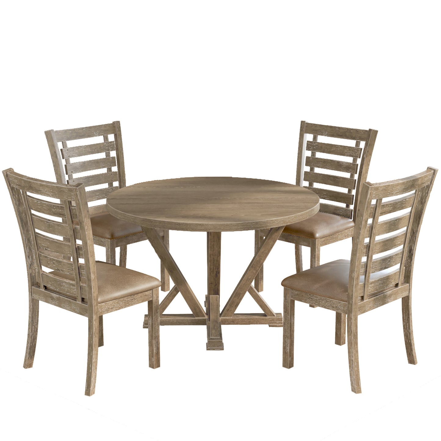 Coolbibila 5pcs Table Set Round Dining