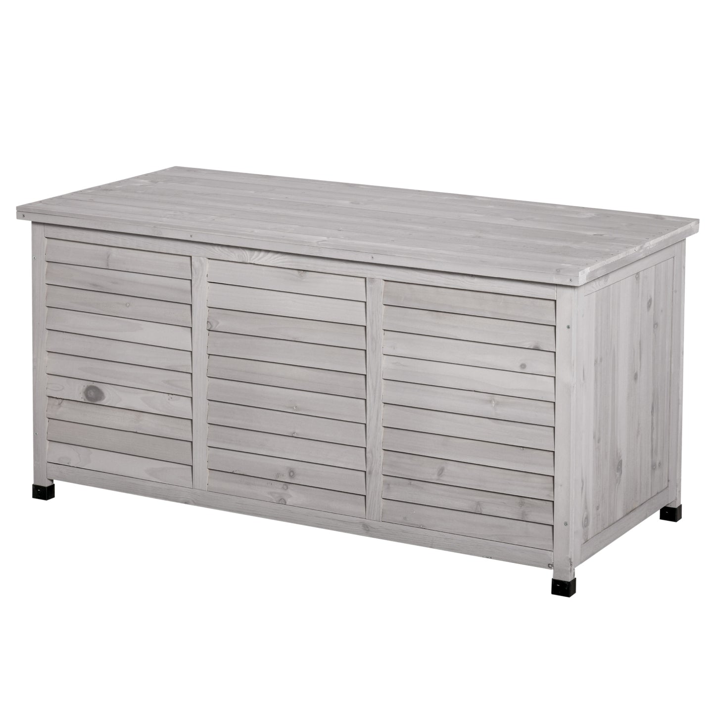 Coolbibila 75 Gallon Wooden Deck Box with Aerating Gap & Weather-Fighting Finish