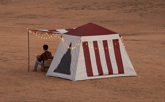 Coolbibila Colorful Striped Color-Coordinated Inner-Opening Umbrella Tent