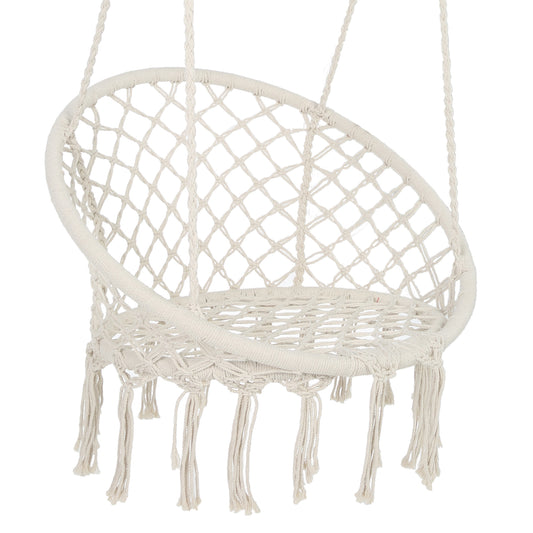 Coolbibila Max 330 Lbs Hanging Cotton Rope Hammock Swing Chai