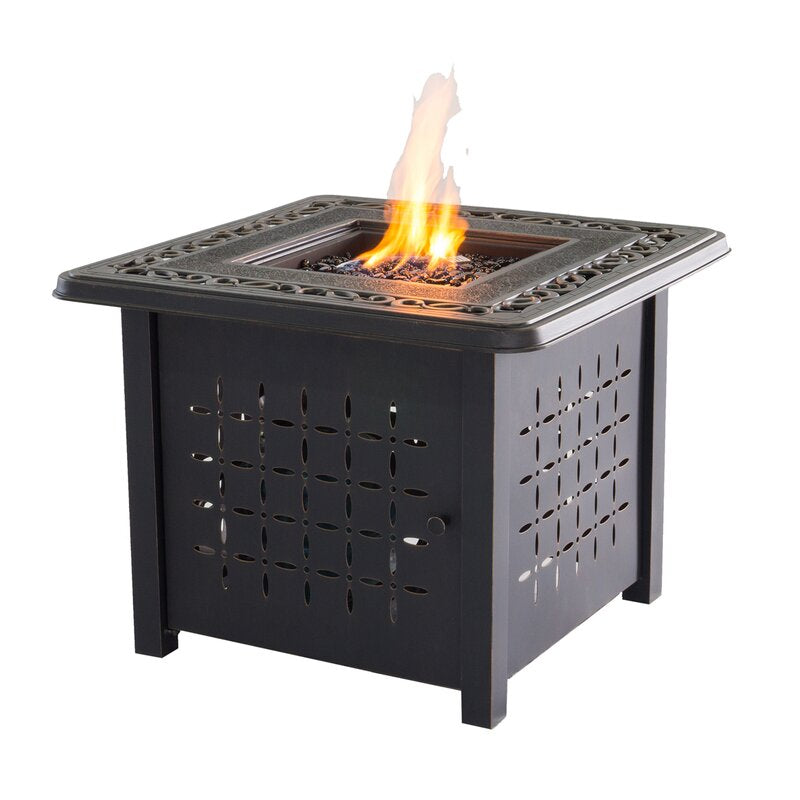 Coolbibila Aluminum Square Firepit Table