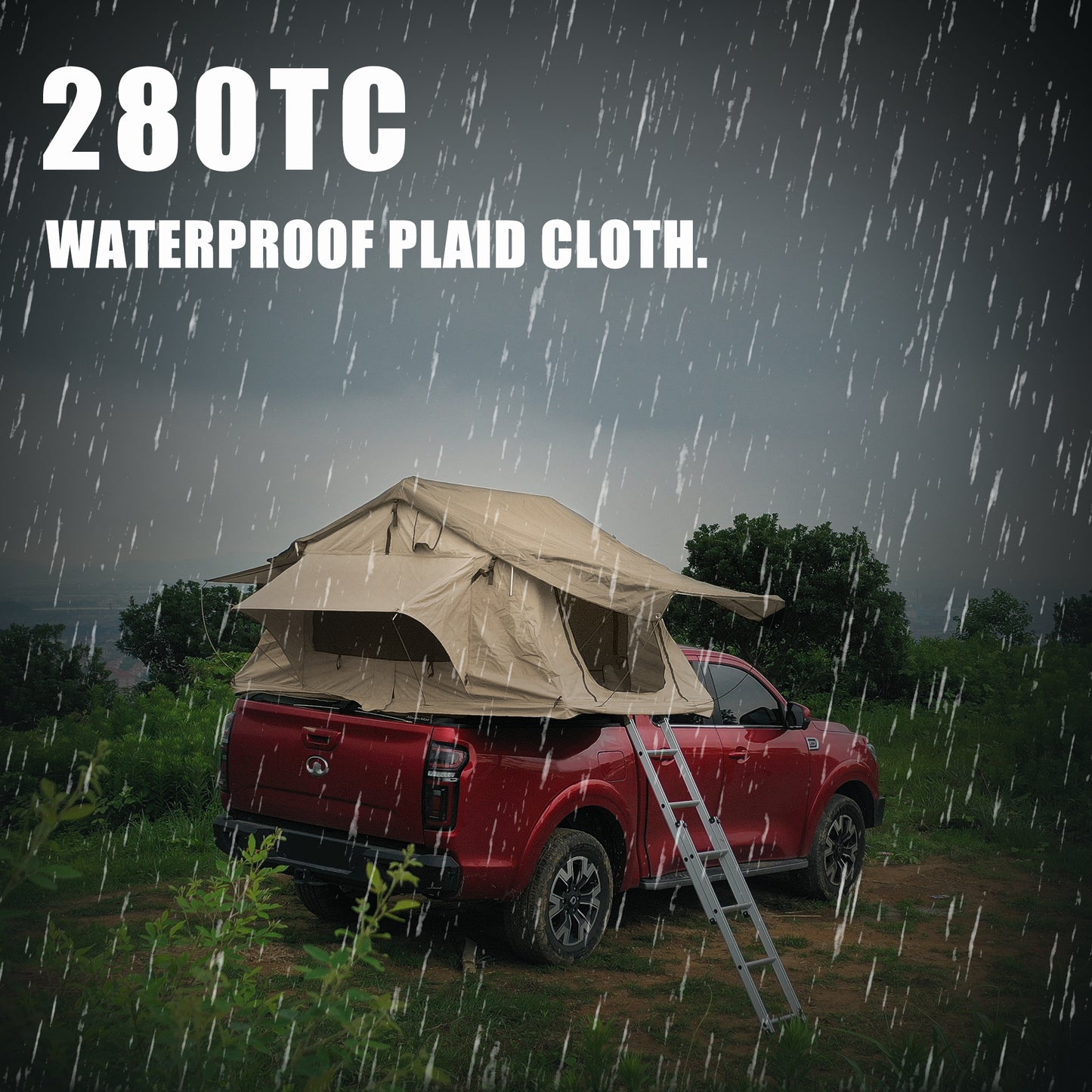 Coolbibila the roof tent with 280TC 2000 waterproof lattice cloth