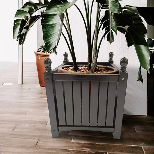 Wood Outdoor Square Wooden Flower and Herb Pot