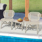 Coolbibila 3 Pieces Hollow Design Retro Patio Table Chair Set