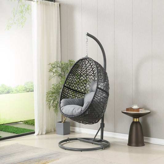 Coolbibila Patio PE Rattan Swing Chair