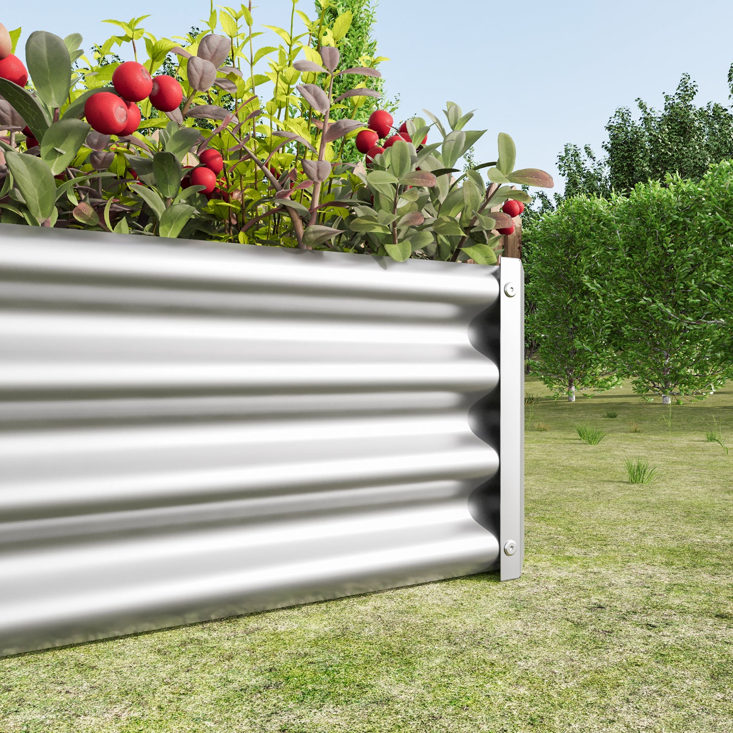 Metal Raised Garden Bed, Rectangle Raised Planter