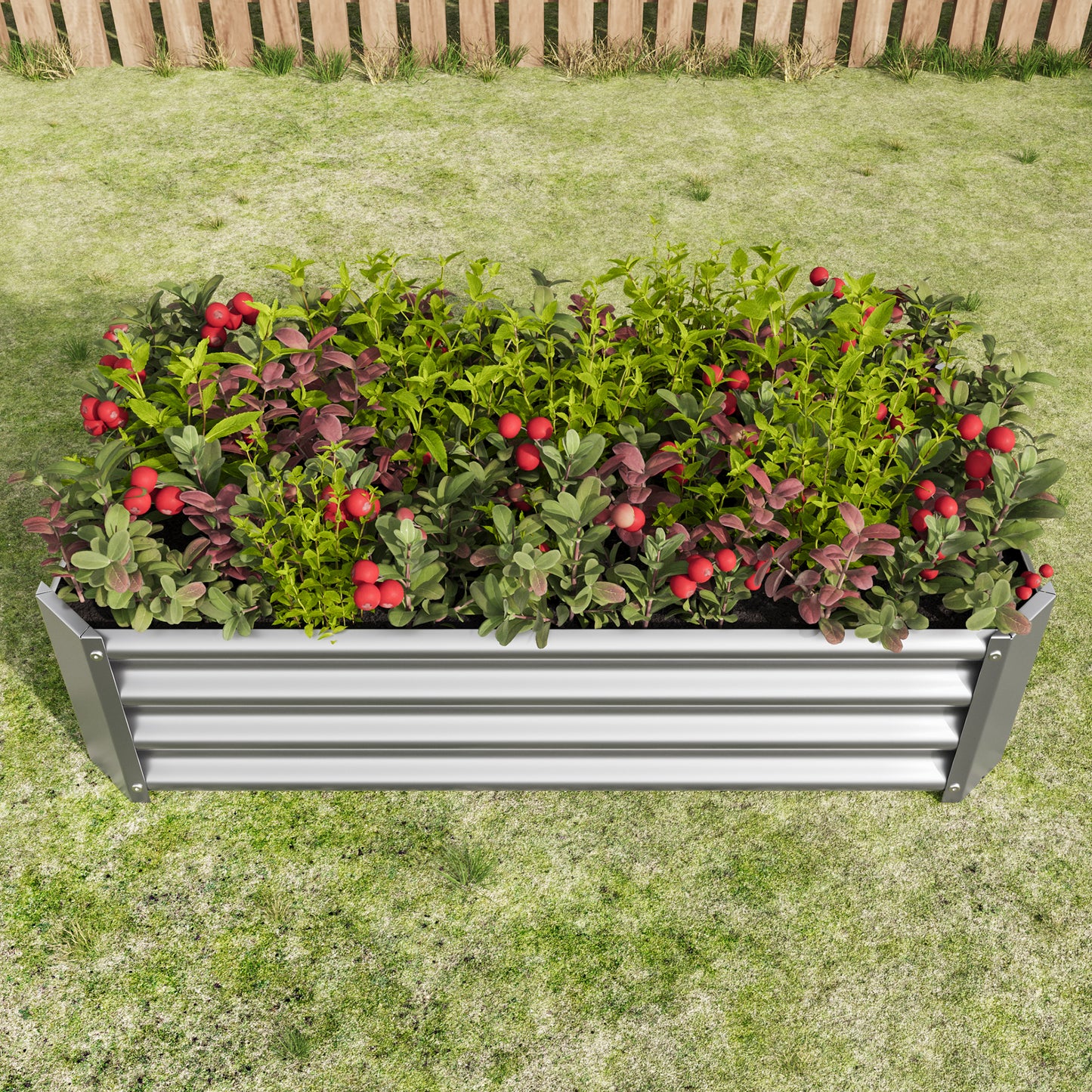 Metal Raised Garden Bed, Rectangle Raised Planter