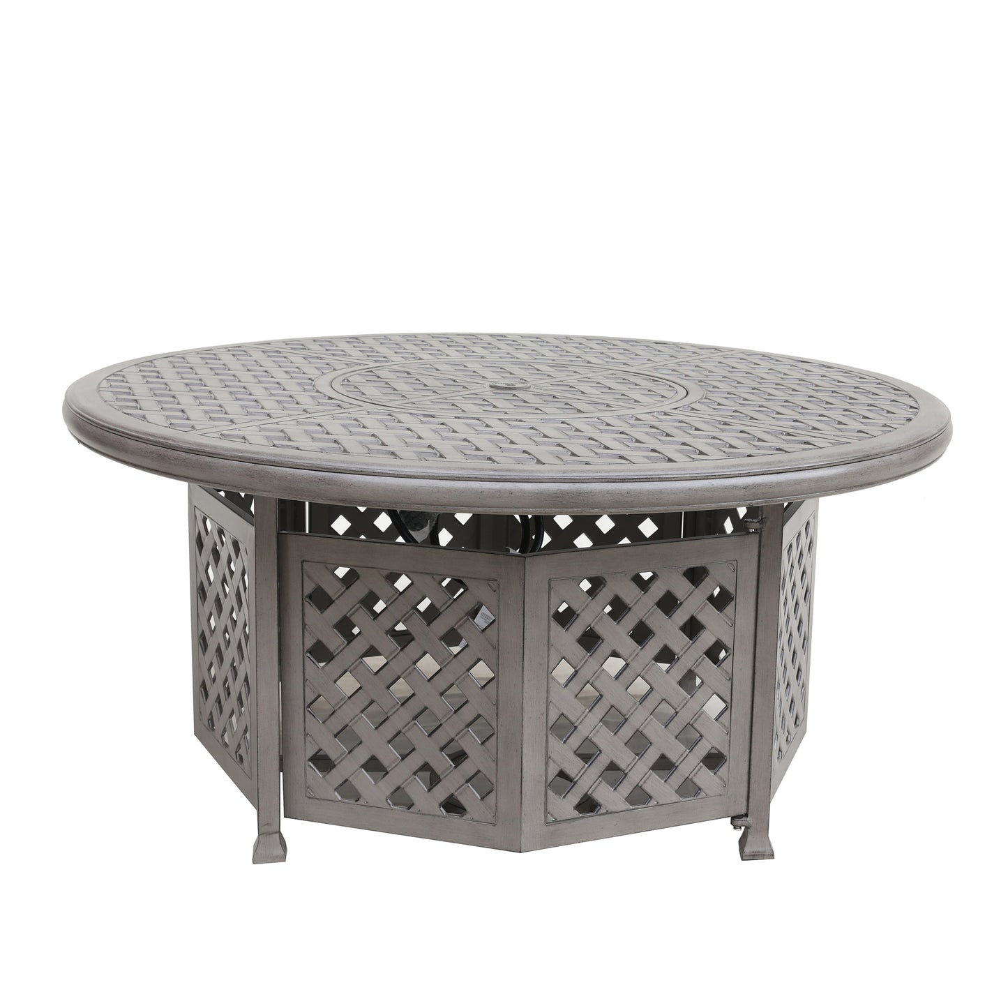 Coolbibila Cast Aluminum Propane Gas Firepit Table, Chat Height