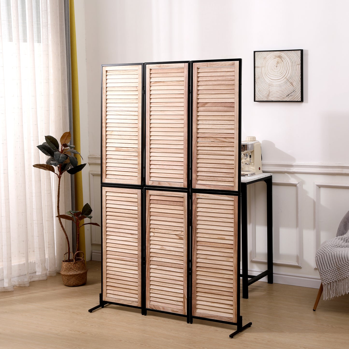 Coolbibila 3 Panel Room Dividers and Folding Privacy Screen