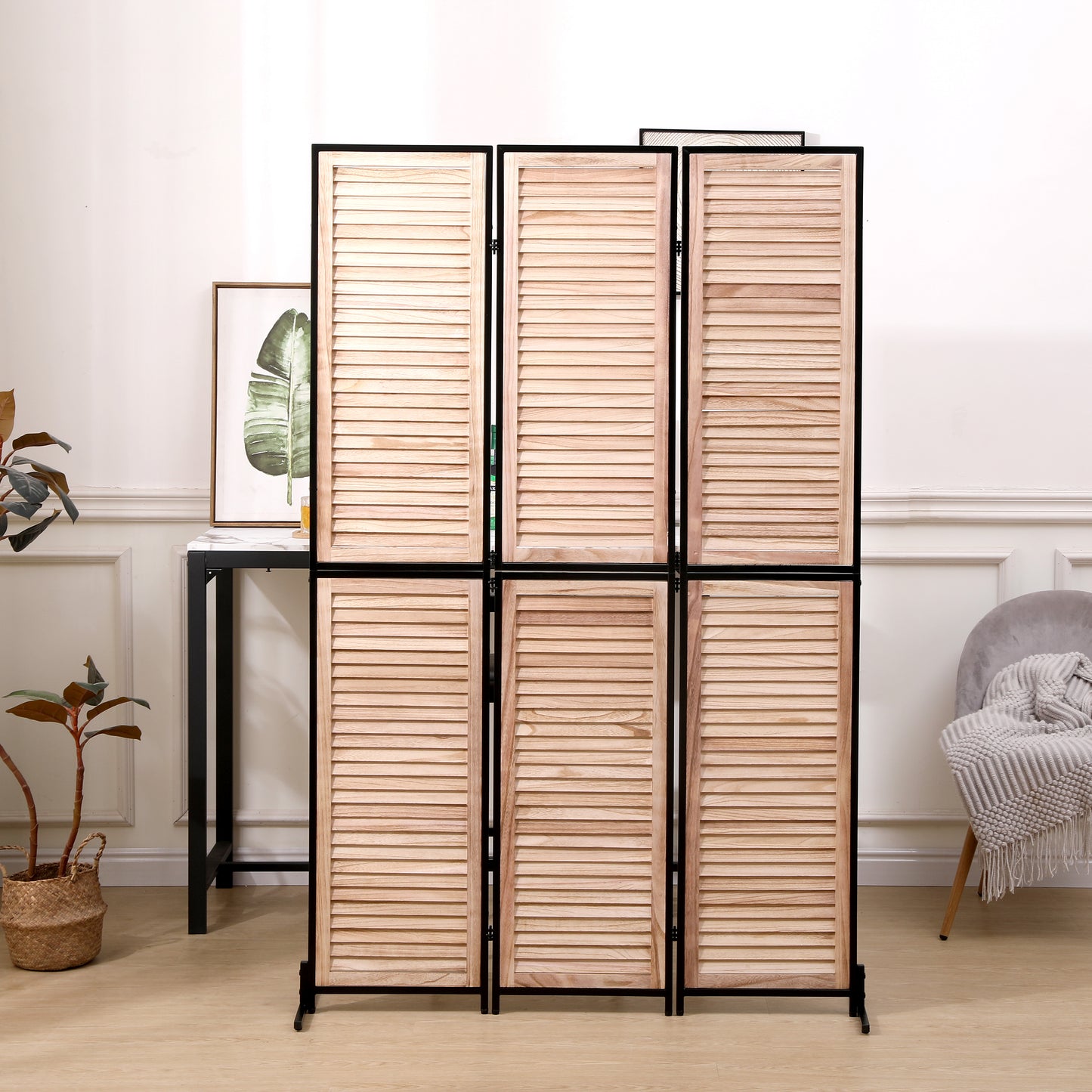 Coolbibila 3 Panel Room Dividers and Folding Privacy Screen