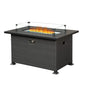 Coolbibila 43.3 Inch with Glass Wind Guard, 50,000 BTU Smokeless Fire Pits for Outside,Outdoor Wicker Gas Fire Pits for Patio
