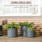 MgO Flower Pots with Drainage Holes, Outdoor Ready & Stackable Plant Pot