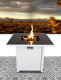 Coolbibila 30 Inch White Steel Propane/natural Gas Firepit Table