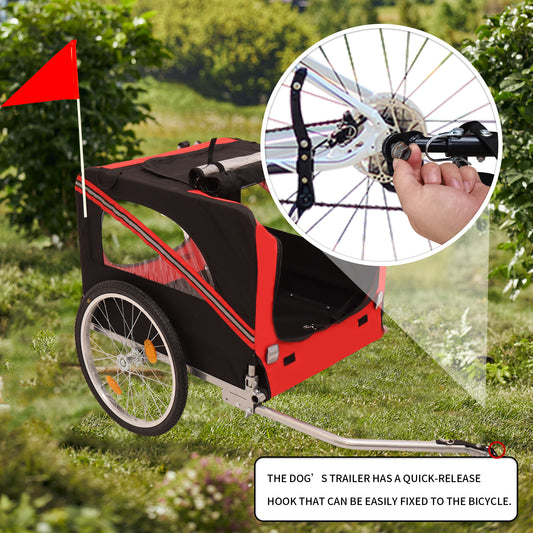 Outdoor Heavy Duty Foldable Utility Pet Stroller Dog Carriers Bicycle Trailer