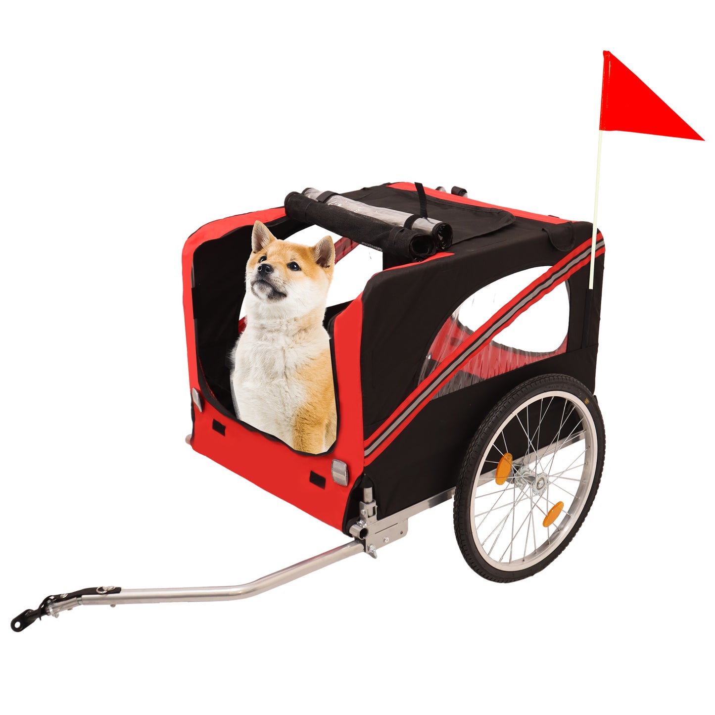Outdoor Heavy Duty Foldable Utility Pet Stroller Dog Carriers Bicycle Trailer