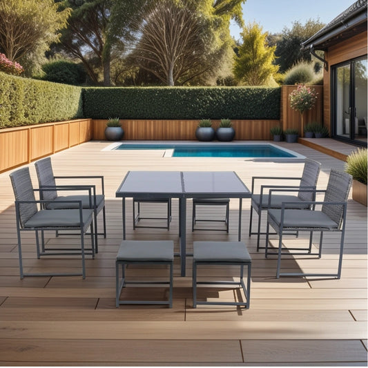 Coolbibila 9 Pieces Patio Dining Sets