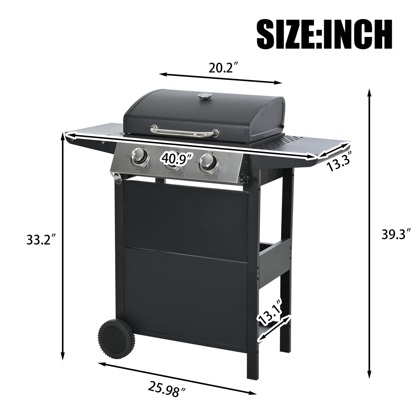 Propane Grill 3 Burner Barbecue Grill Stainless Steel Gas Grill