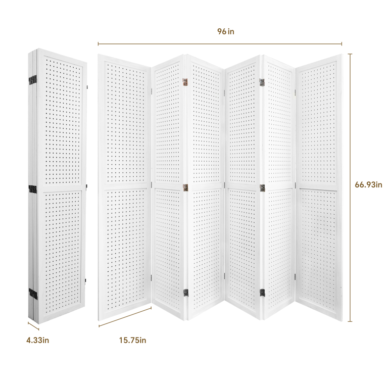 Coolbibila Wooden Room Divider Folding Privacy Screen