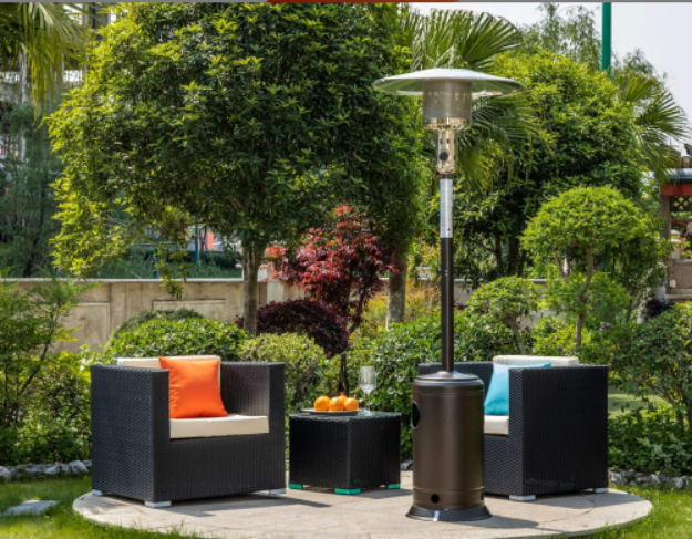 Coolbobola Outdoor Patio Propane Heater with Portable Wheels