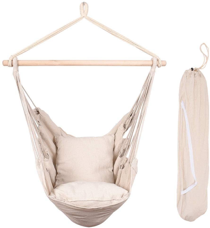 Coolbibila Hanging Rope Hammock Chair Swing Seat