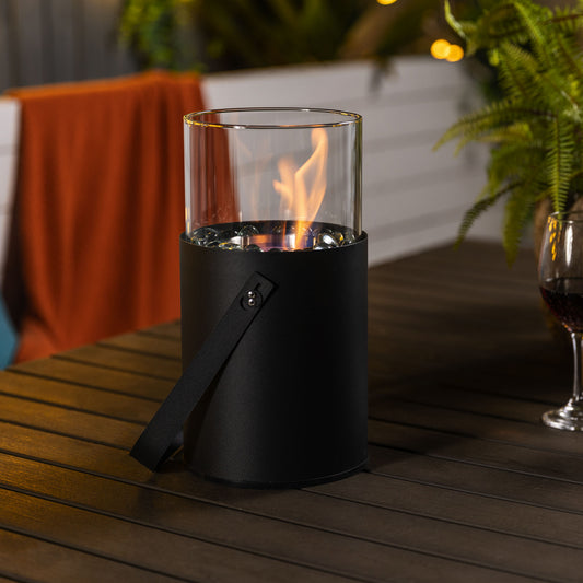Coolbibila Black Ethanol Fire Pit,Portable Fireplace