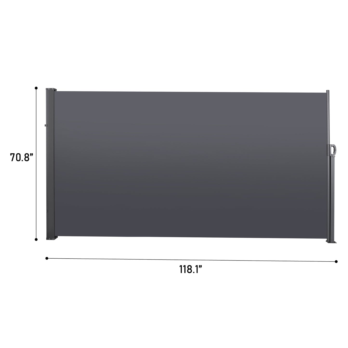 Coolbibila Retractable Side Screen Awning, UV Resistant, Waterproof, Patio Privacy Screen