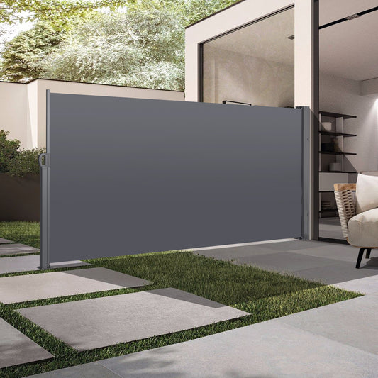 Coolbibila Retractable Side Screen Awning, UV Resistant, Waterproof, Patio Privacy Screen