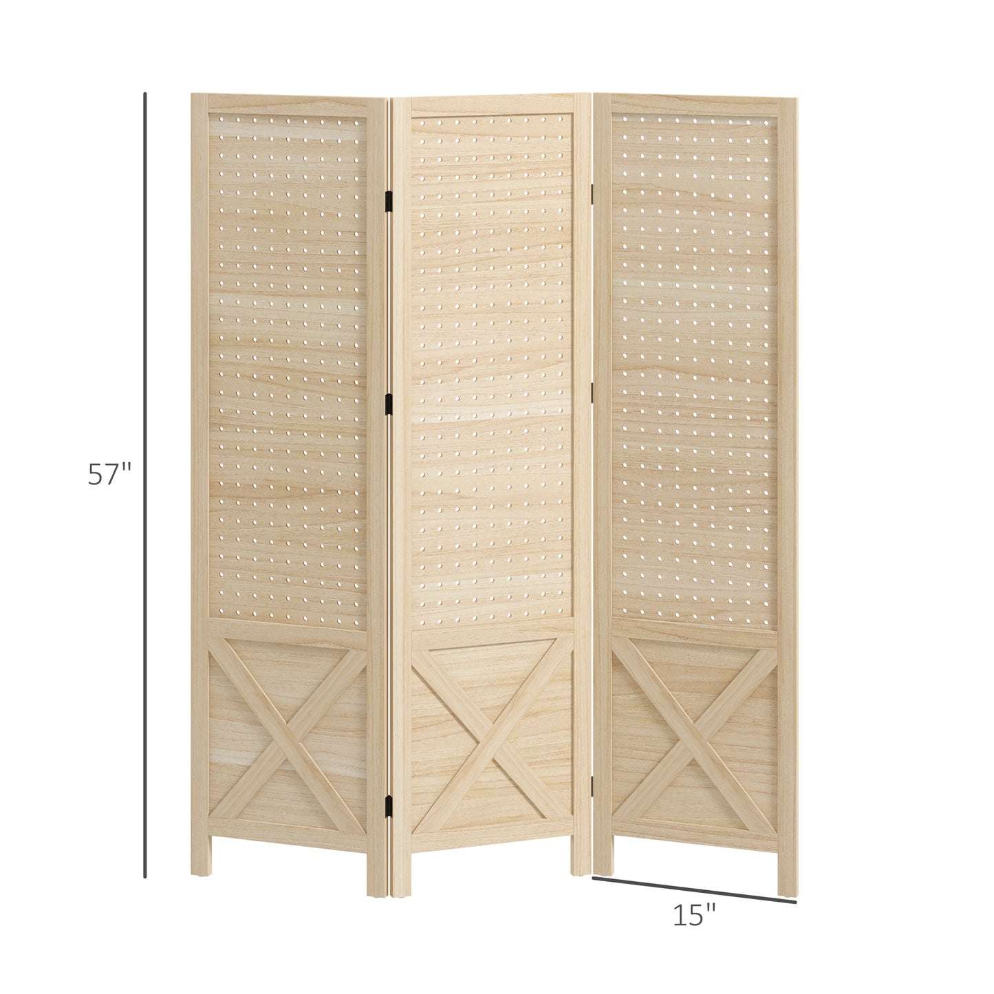 Coolbibila Wood Indoor Portable Folding Privacy Screen