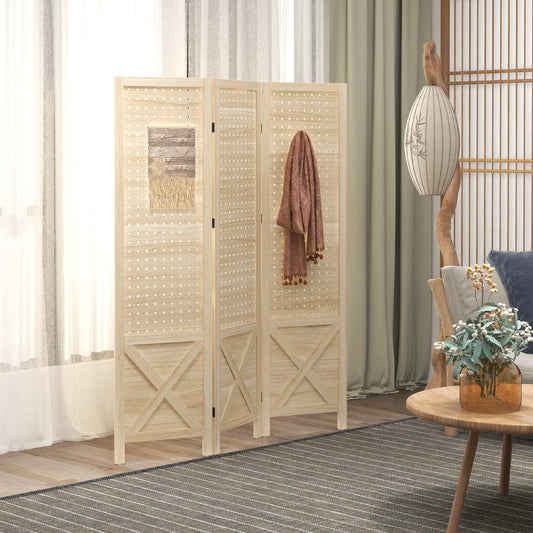 Coolbibila Wood Indoor Portable Folding Privacy Screen