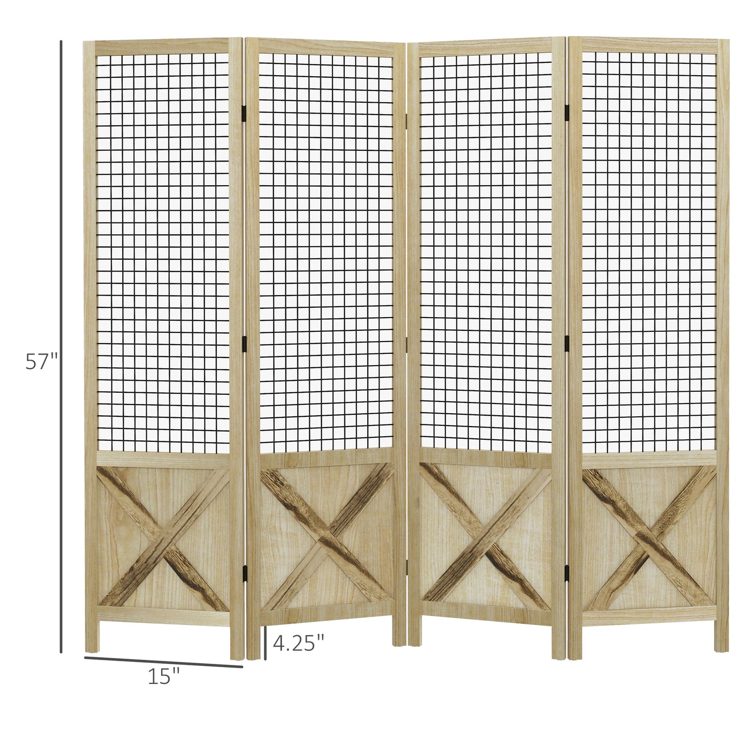 Coolbibila Wood Indoor Portable Folding Privacy Screens