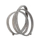 Sculpture with Metal Interconnected Ring Design, Silver