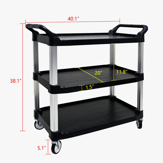 Coolbibila Three-layer thickened plastic mobile tool cart
