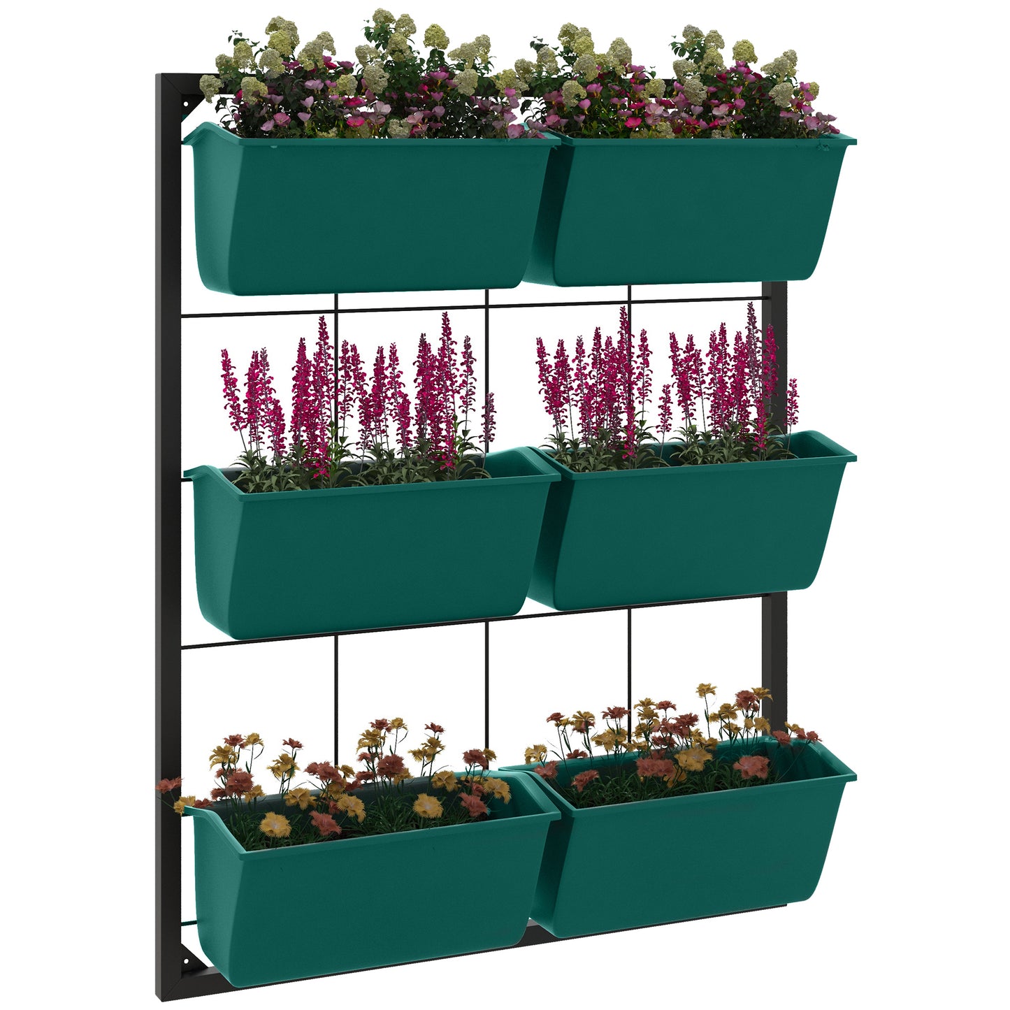 Hanging Plant Holder, Self Draining Wall Mounted Planter