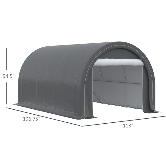 Coolbibila 10' x 16' Carport, Heavy Duty Portable Garage Storage Tent
