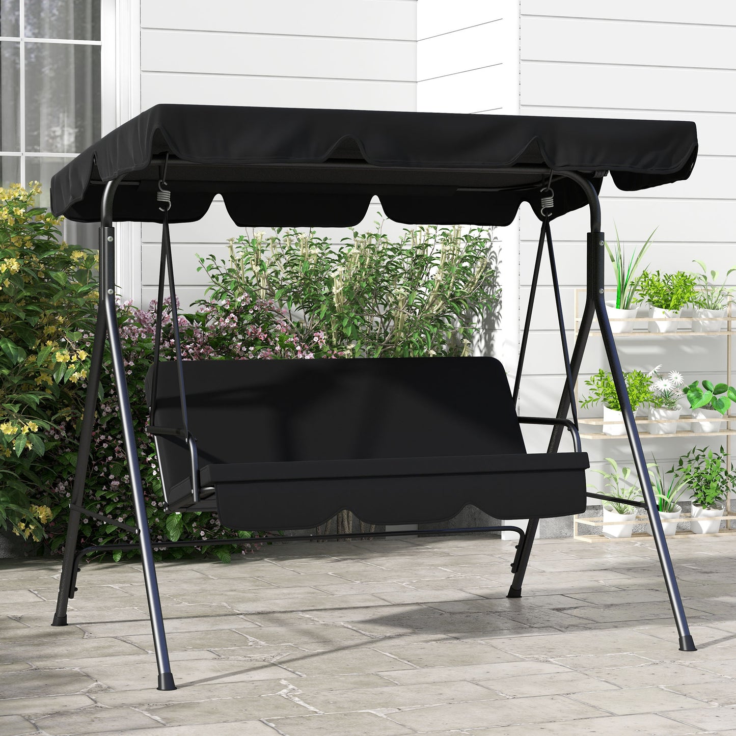 Coolbibila 3-Seat Outdoor Patio Swing Chair