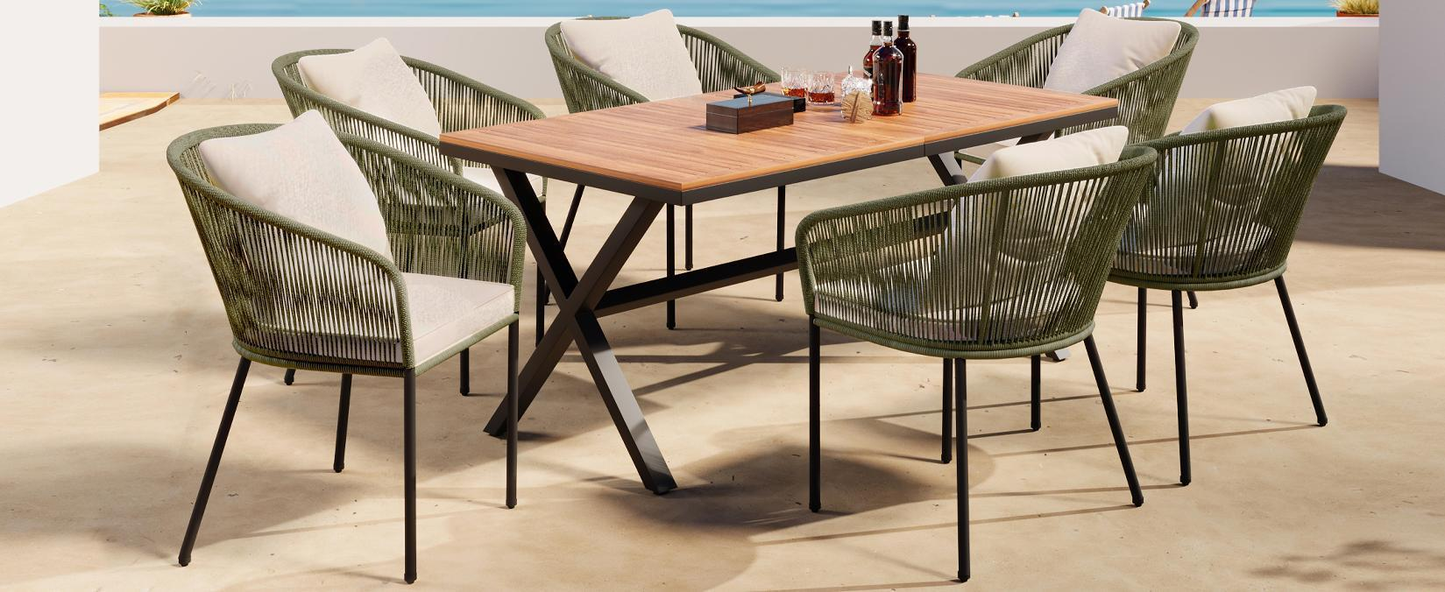 Coolbibila 7 Pieces Patio Dining Set