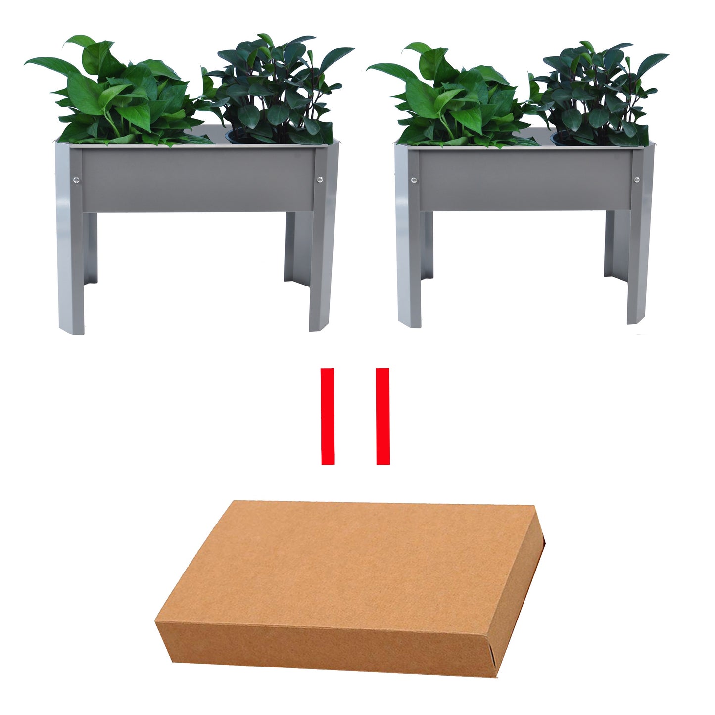 Elevated garden bed, metal elevated outdoor flowerpot box