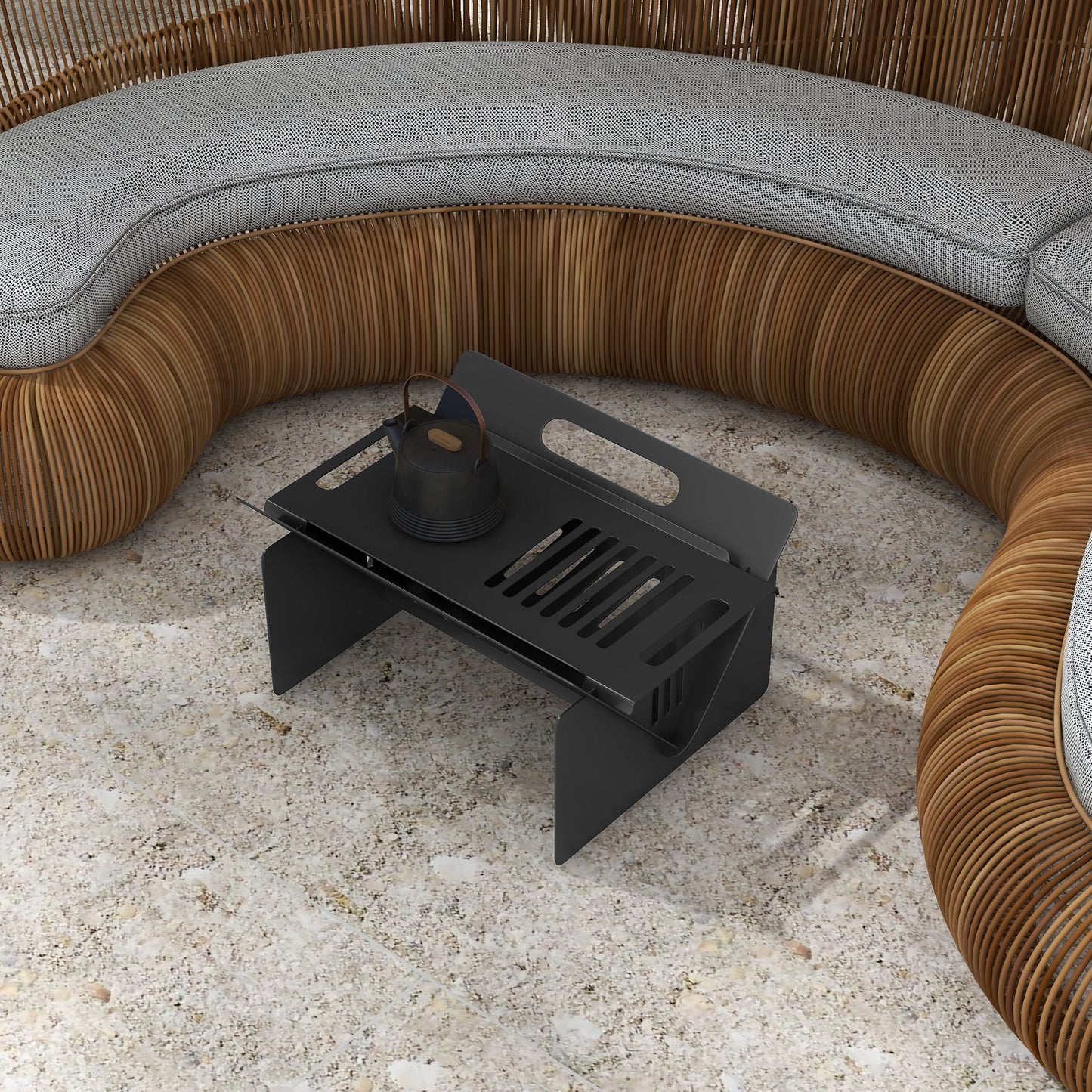 Coolbibila 3-In-1 Portable Fire Pit, Stove, Coffee Table, Wood Burning Firepit