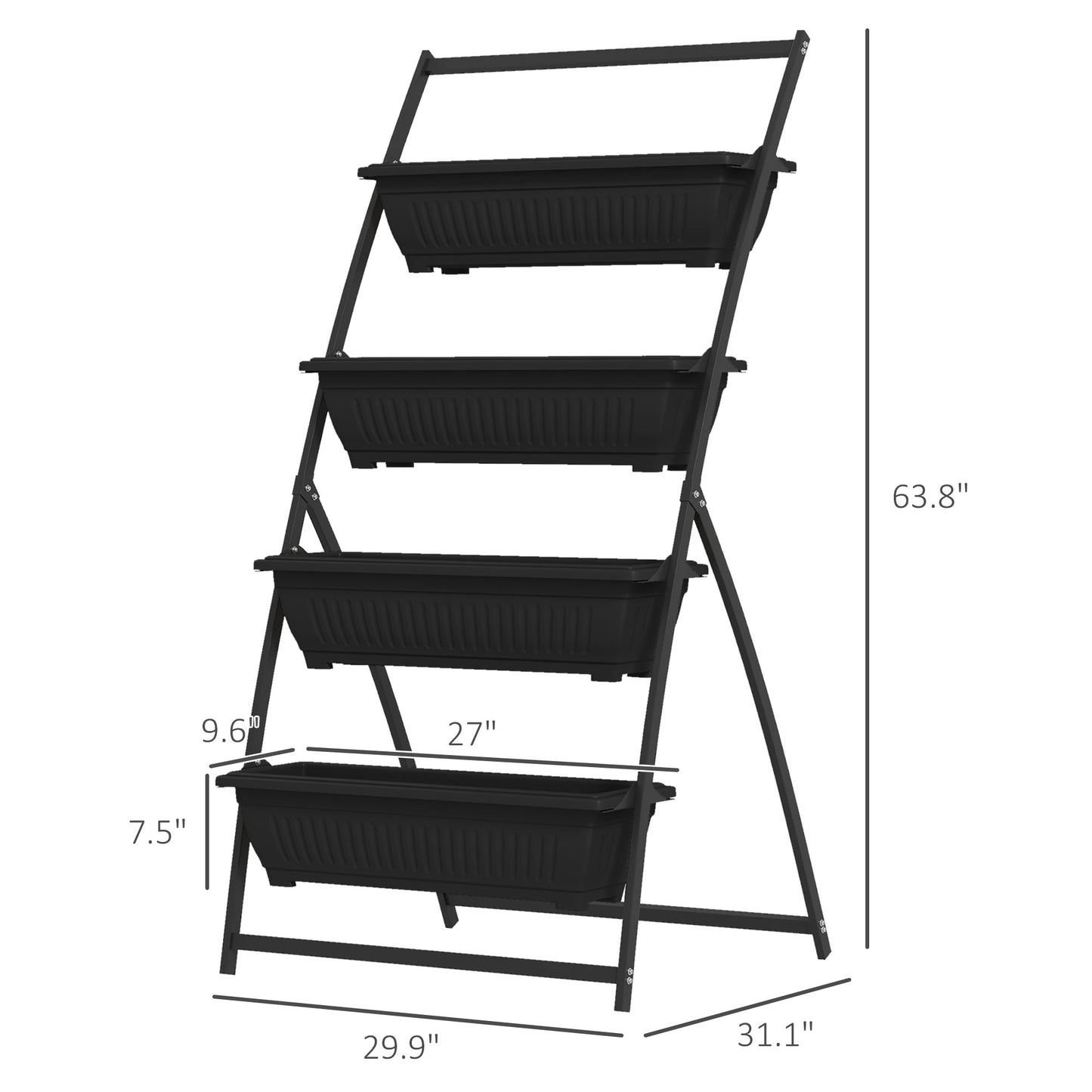 Self Draining Design Elevated Garden for Vegetable, Flowers & Herbs