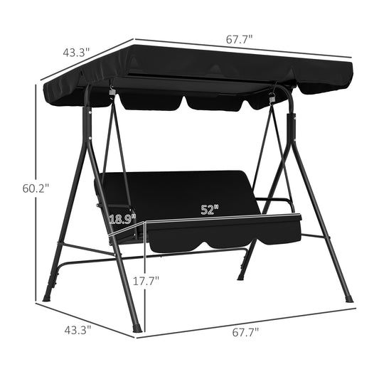 Coolbibila 3-Seat Outdoor Patio Swing Chair